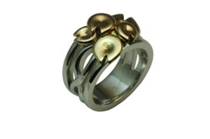 bague feuilles de lotus détourée
